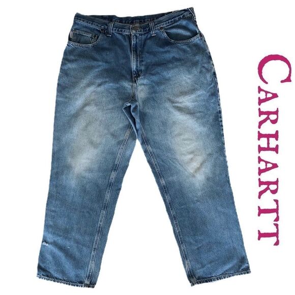 Carhartt Relaxed Fit Blue Jeans Sz 38 - Picture 1 of 8